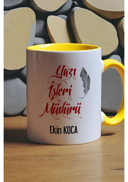 Kişiye Özel Yazı Işleri Müdürü Kupa Bardak Sarı fiyatları