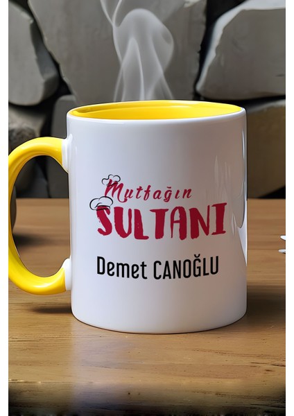 Kişiye Özel Mutfağın Sultanı Kupa Bardak Sarı Anneler Günü Hediyesi indirimleri