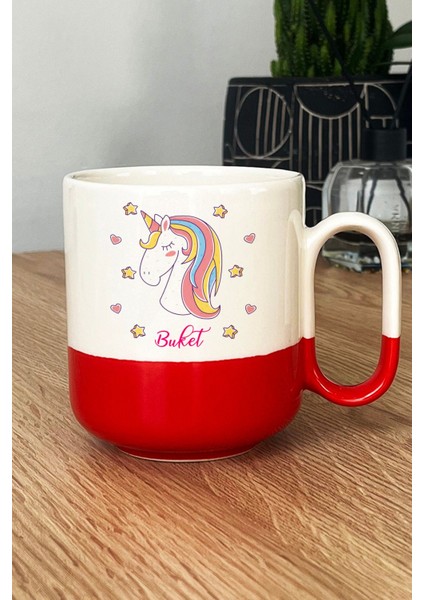 Kişiye Özel Unicorn Pro Kupa Bardak Kırmızı Kız Çocuğa Doğum Günü Hediyesi fiyatları