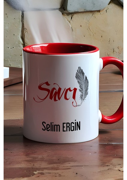 Kişiye Özel Savcı Kupa Bardak Kırmızı modelleri