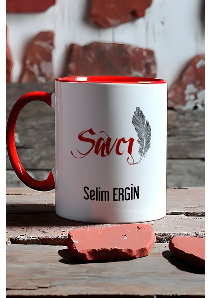 Kişiye Özel Savcı Kupa Bardak Kırmızı fırsatları