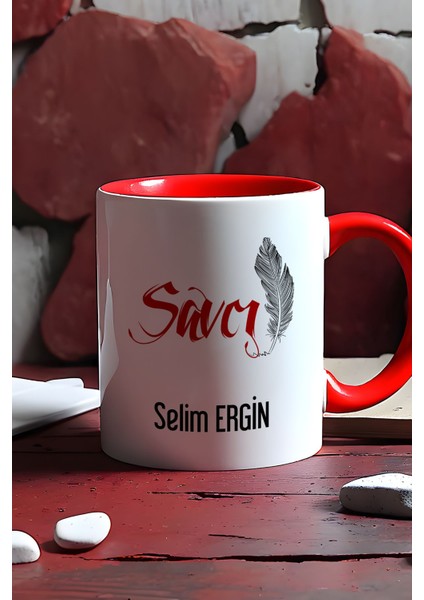 Kişiye Özel Savcı Kupa Bardak Kırmızı indirimleri