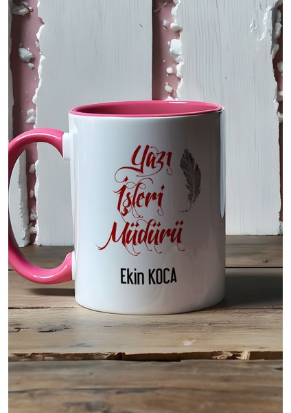 Kişiye Özel Yazı Işleri Müdürü Kupa Bardak Pembe fiyatları