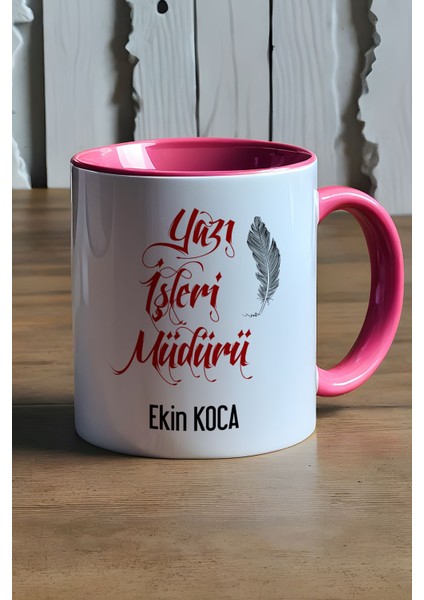 Kişiye Özel Yazı Işleri Müdürü Kupa Bardak Pembe fırsatları