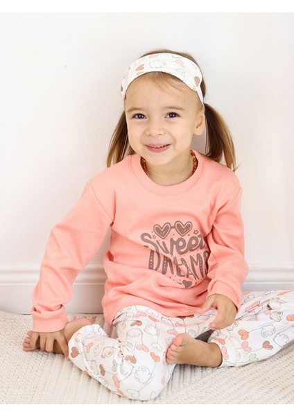 1-5 Yaş Kız Çocuk Göz Bantlı Pijama Takımı modelleri