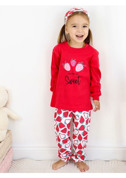 1-5 Yaş Kız Çocuk Göz Bantlı Pijama Takımı