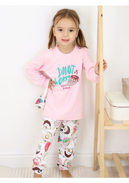 1-5 Yaş Kız Çocuk Göz Bantlı Pijama Takımı modelleri