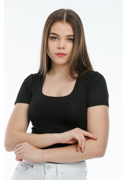 U Yaka Kısa Kol Body modelleri