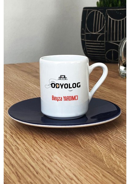 Kişiye Özel Odyolog Türk Kahvesi Fincanı Lacivert Tıp Bayramı Hediyeleri fiyatları