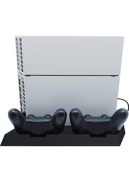 TP4-023B Ps4 Slim Pro Için Ek USB Bağlantı Fanlı Noktalı Dikey Şarj Standı
