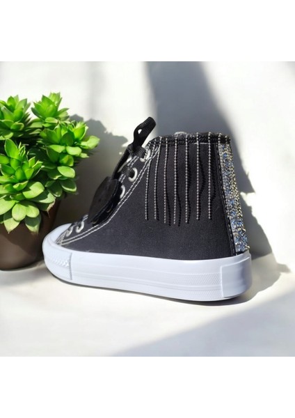 Zincir Işleme Detay Metal Görünümlü Genç Keten Sneaker fiyatları