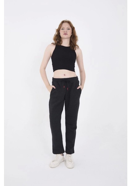 Belle Fusion Unisex Üç Iplik Basic Eşofman Pantolon - Antrasit