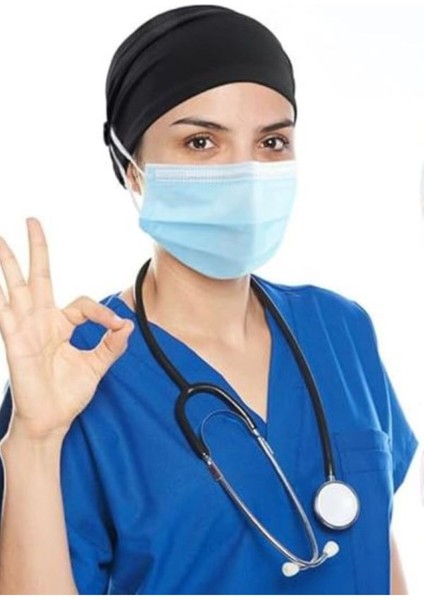 Yetişkin Yüz Maskesi Kulak Rahatlatıcı Saç Bandı Tutucu Maske Düğmeli Bandana, Saç bandı