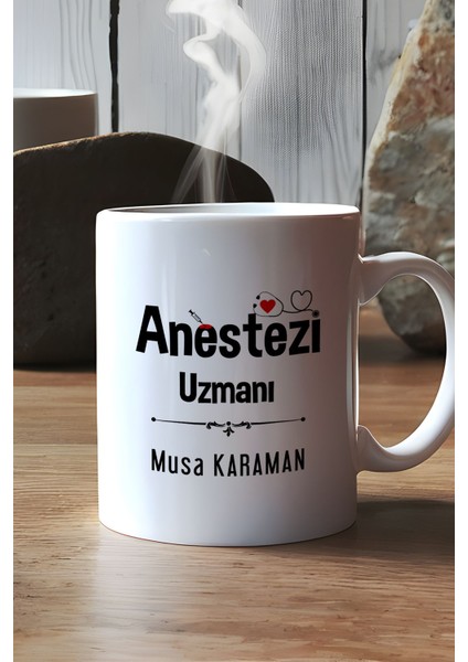 Kişiye Özel Anestezi Uzmanı Kupa Bardak Beyaz Tıp Bayramı Hediyesi