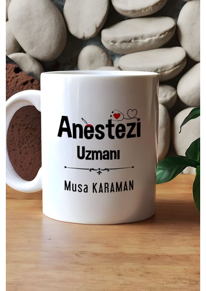 Kişiye Özel Anestezi Uzmanı Kupa Bardak Beyaz Tıp Bayramı Hediyesi
