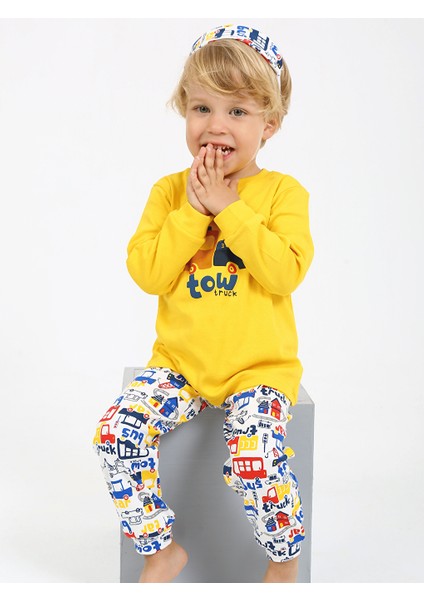 1-5 Yaş Erkek Çocuk Göz Bantlı Pijama Takımı