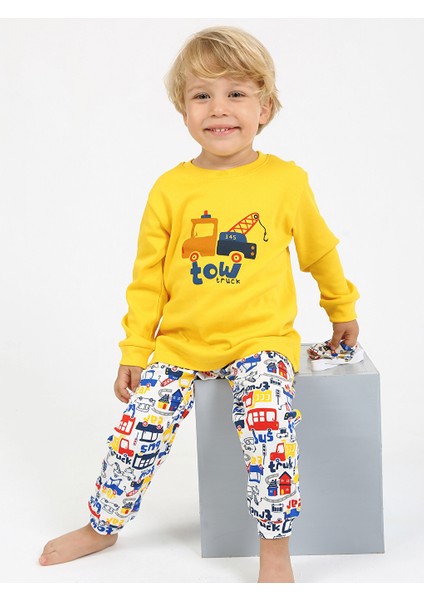 1-5 Yaş Erkek Çocuk Göz Bantlı Pijama Takımı