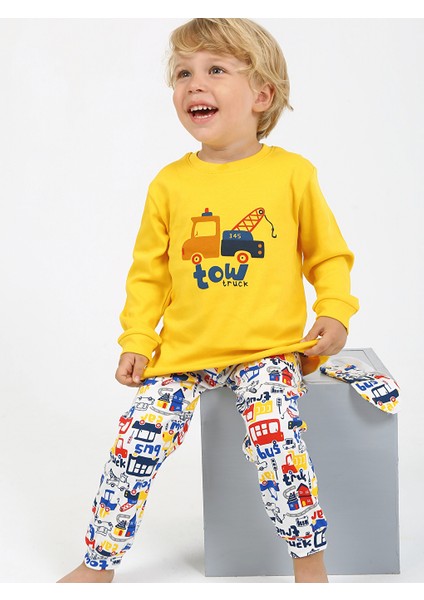 1-5 Yaş Erkek Çocuk Göz Bantlı Pijama Takımı