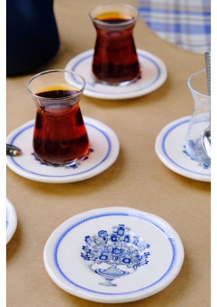 Tabak Evi Fulya Antik Çay Bardak Takımı 6 Kişilik 12 Parça modelleri