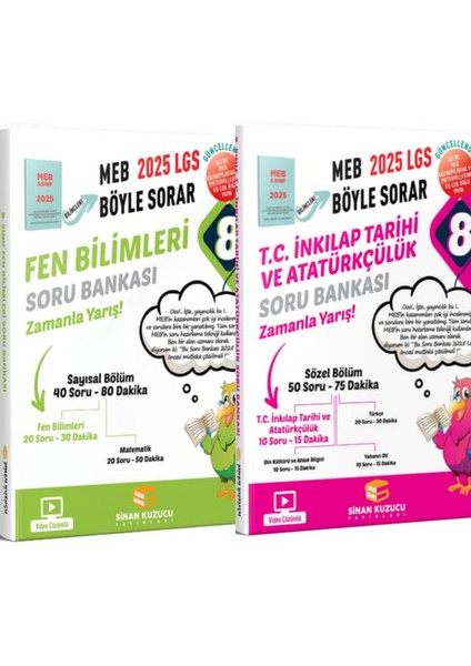 8. Sınıf Fen Bilimleri Soru Bankası ve 8. Sınıf T.C. İnkılap Tarihi ve Atatürkçülük Soru Bankası
