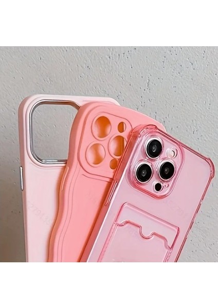 iPhone 15 Pro Max Uyumlu 3'lü Paket Pembe Silikon Kılıflar