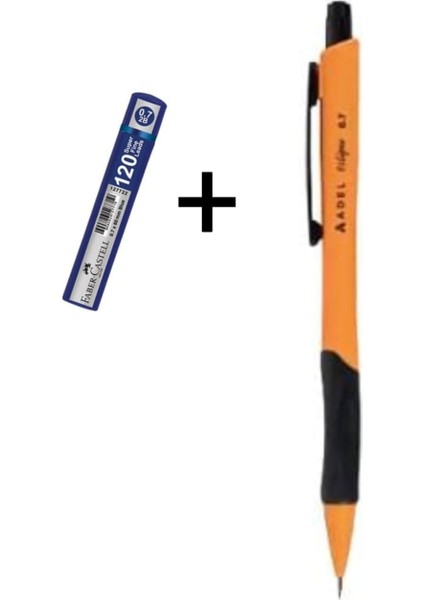 Adel eclipse 0.7 Versatil Basmalı Kalem + Faber Castell 120'Lİ 0.7 Uç