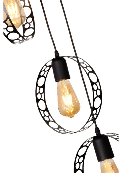 Desenli Çember 3.lü Eskitme Avize fırsatları