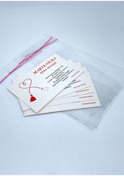 10 Adet (5 Set) Hediyelik Yılbaşı Kartlı Jelatinli Marteniçka Nazar Dilek Bilekliği Seti modelleri