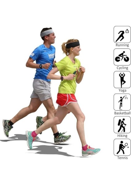 2 ADET Saç Bandı Elastik Penye Sporcu Saç Bandı Yoga Bandı indirimleri