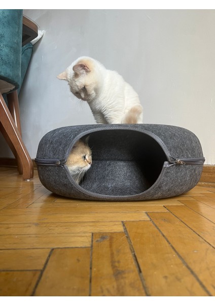Casugo 2li Kedi Yatağı 50X50X20 Cm, Çörek Şeklinde, Kolay Temizlik Için Ayrılabilir Tasarım