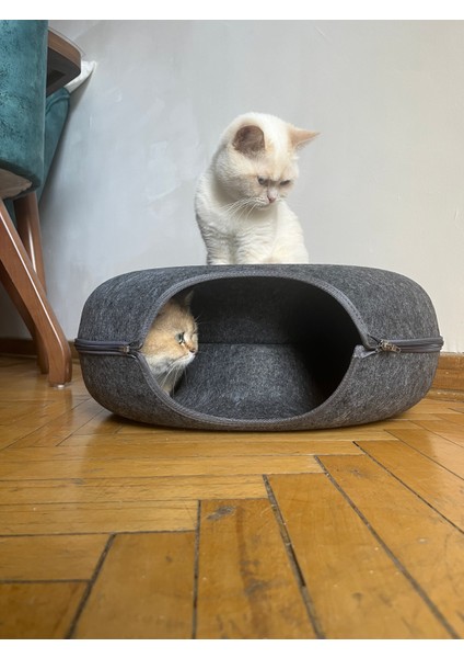 Casugo 2li Kedi Yatağı 50X50X20 Cm, Çörek Şeklinde, Kolay Temizlik Için Ayrılabilir Tasarım