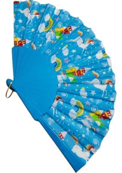 Mavi Kız Çocuk Yelpaze, Doğum Günü Hediyesi, Karne Hediyesi