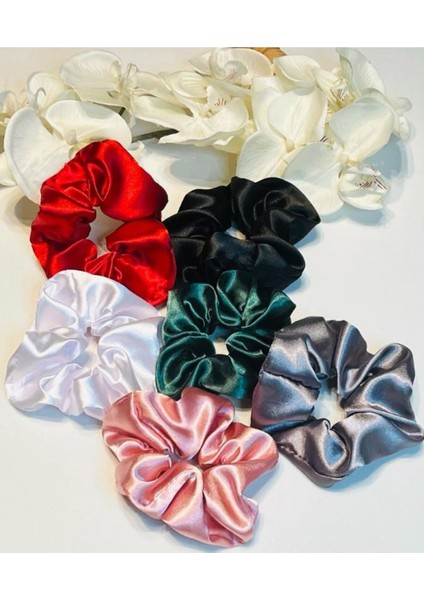 6 adet Saten Scrunchie Lastik Toka fiyatları