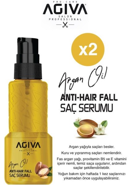 Argan Yağlı Onarıcı Kırılma Karşıtı Saç Serumu 100ml x2