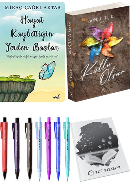 Kutlu Olsun ve Hayat Kaybettiğin Yerden Başlar Miraç Çağrı Aktaş 2li Set