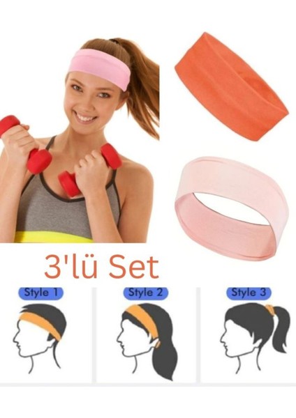 3'lü Set Saç Bandı - Bandana Paketi