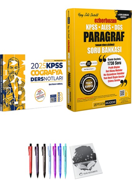 Kpss Ales Dgs Paragraf Soru Bankası - 2025 Kpss Coğrafya Ders Notları