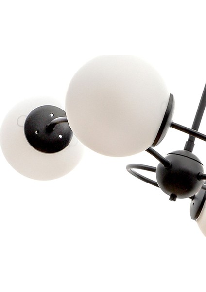 Dönence 4.lü Siyah-Beyaz Camlı Avize fırsatları