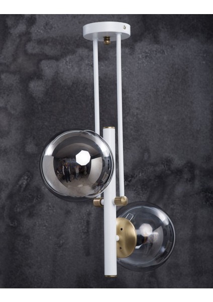 Libra Beyaz Eskitme Füme Camlı Avize fiyatları