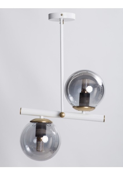 Libra Beyaz Eskitme Füme Camlı Avize modelleri