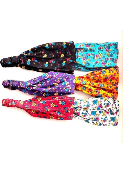 6'lı Çiçekli Saç Bandı Paketi