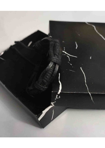 Asansörlü Vegan Deri Bileklik