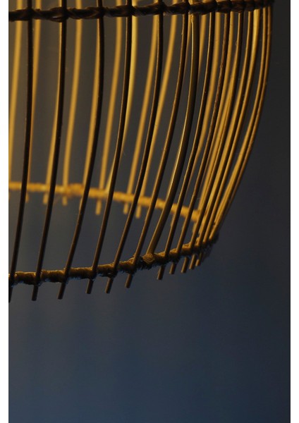 Bambu Sarkıt Avize Rattan Sarkıt: Pure 40 cm