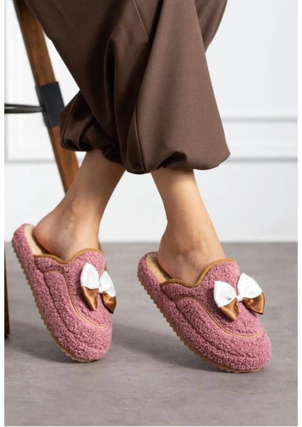 Kadın Fiyonklu Lohusa Doğum Sonrası Kaymaz Hafif Tabanlı Ev Terliği Tüylü Terlik Çeyiz Bohça