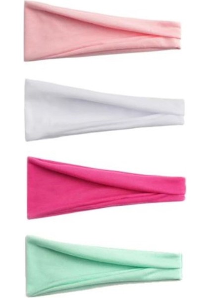 4 adet Penye Paraşüt Bandana, Saç Bandı Paraşüt Bandana, Saç Bandı