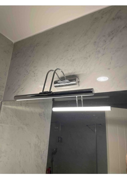 35 cm Krom Kasa Beyaz Işık Pilli Değildir Elektrikli Banyo Ayna Tablo Aydınlatma Flüt Kuğu LED Apli fırsatları