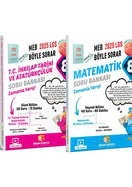 8. Sınıf Matematik Soru Bankası ve T.C. İnkılap Tarihi ve Atatürkçülük Soru Bankası