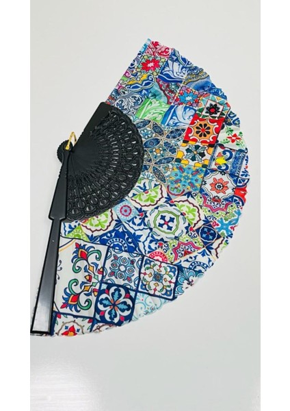 - Renkli Şık Desenli Yelpaze