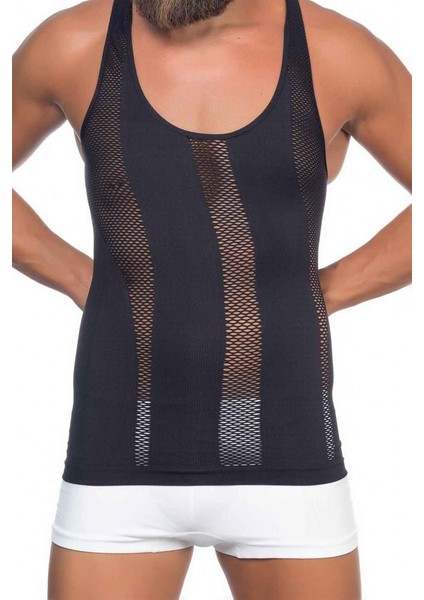 Mulvxbrf BRF02 Siyah E1009 Fileli Erkek Korse Atlet (Mulvix)