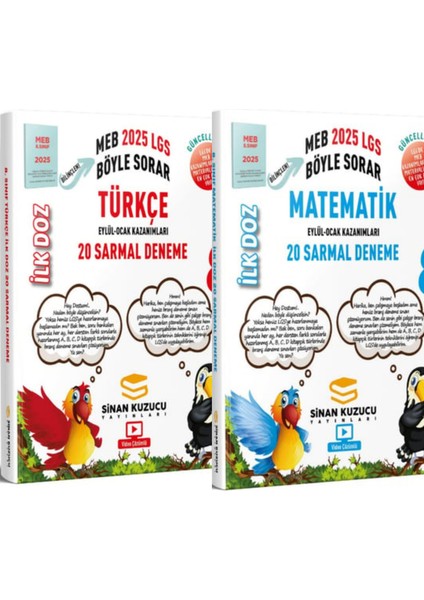 8. Sınıf Türkçe 20 Sarmal Deneme ve Matematik 20 Sarmal Deneme